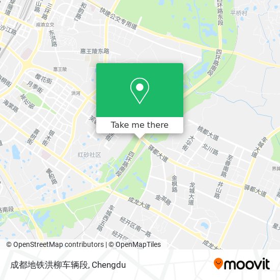 成都地铁洪柳车辆段 map