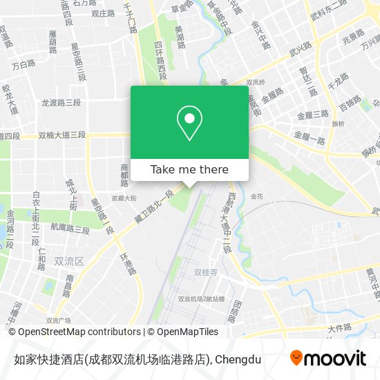 如家快捷酒店(成都双流机场临港路店) map