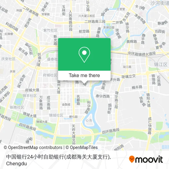 中国银行24小时自助银行(成都海关大厦支行) map