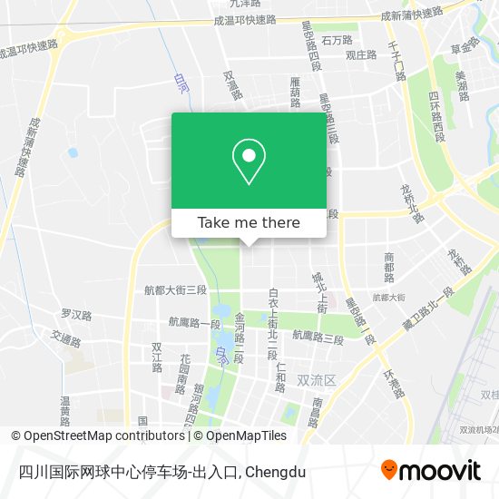 四川国际网球中心停车场-出入口 map
