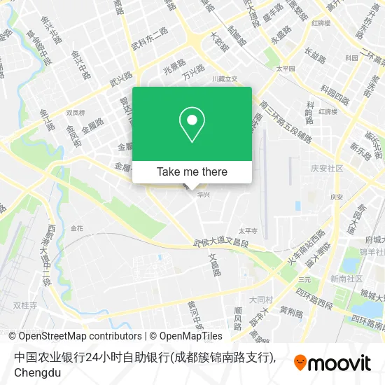 中国农业银行24小时自助银行(成都簇锦南路支行) map