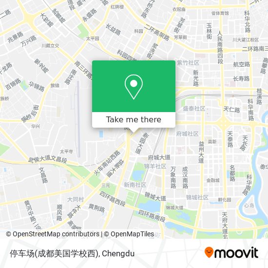 停车场(成都美国学校西) map