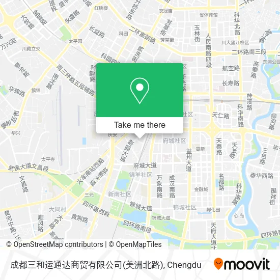 成都三和运通达商贸有限公司(美洲北路) map
