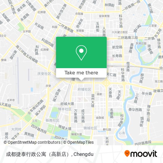 成都捷泰行政公寓（高新店） map