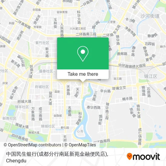 中国民生银行(成都分行南延新苑金融便民店) map