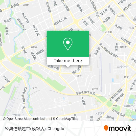 经典连锁超市(簇锦店) map