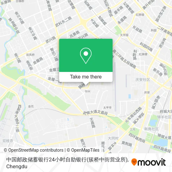 中国邮政储蓄银行24小时自助银行(簇桥中街营业所) map