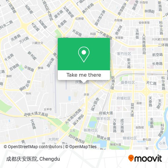 成都庆安医院 map