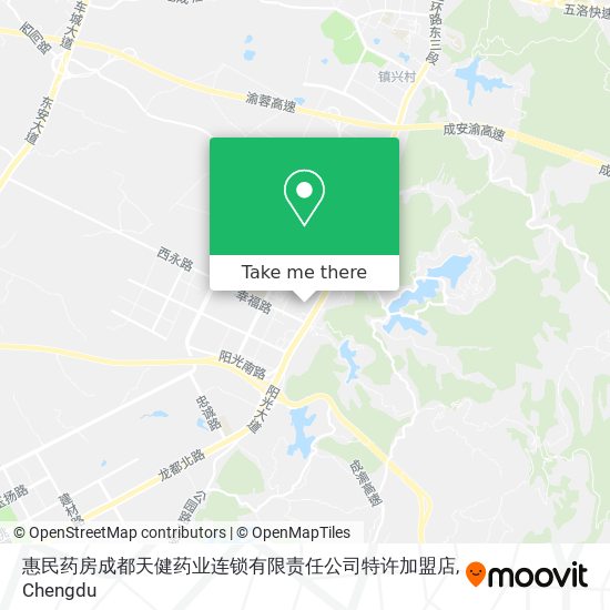 惠民药房成都天健药业连锁有限责任公司特许加盟店 map