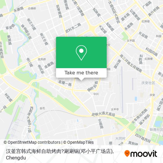 汉釜宫韩式海鲜自助烤肉?涮涮锅(邓小平广场店) map