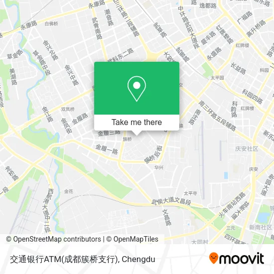 交通银行ATM(成都簇桥支行) map