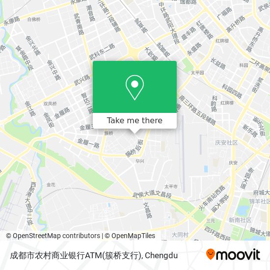 成都市农村商业银行ATM(簇桥支行) map