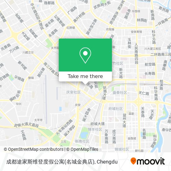 成都途家斯维登度假公寓(名城金典店) map
