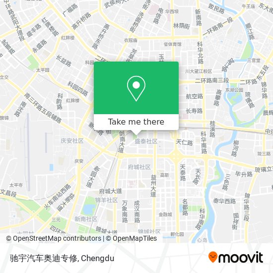 驰宇汽车奥迪专修 map