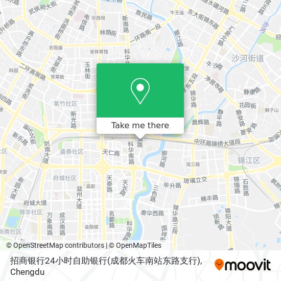 招商银行24小时自助银行(成都火车南站东路支行) map