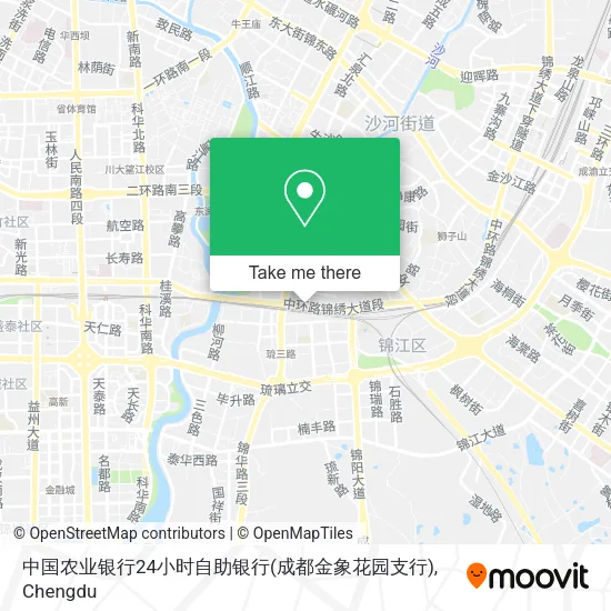 中国农业银行24小时自助银行(成都金象花园支行) map