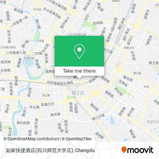 如家快捷酒店(四川师范大学店) map