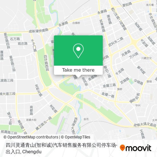 四川灵通青山(智和诚)汽车销售服务有限公司停车场-出入口 map