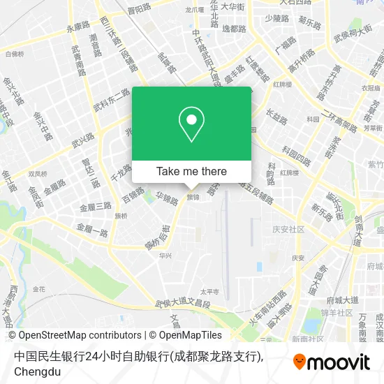 中国民生银行24小时自助银行(成都聚龙路支行) map