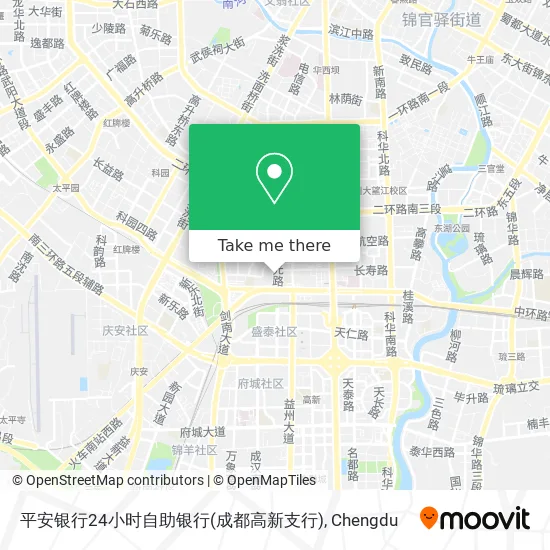 平安银行24小时自助银行(成都高新支行) map