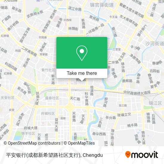 平安银行(成都新希望路社区支行) map