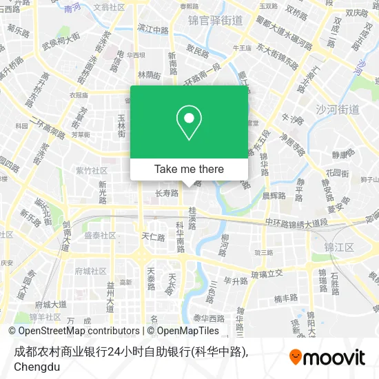 成都农村商业银行24小时自助银行(科华中路) map