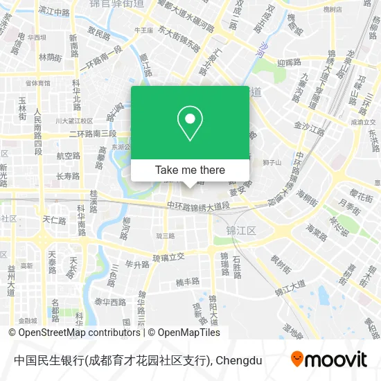 中国民生银行(成都育才花园社区支行) map
