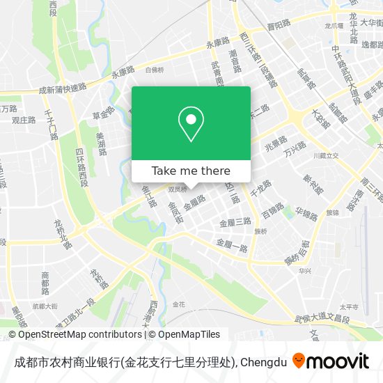 成都市农村商业银行(金花支行七里分理处) map