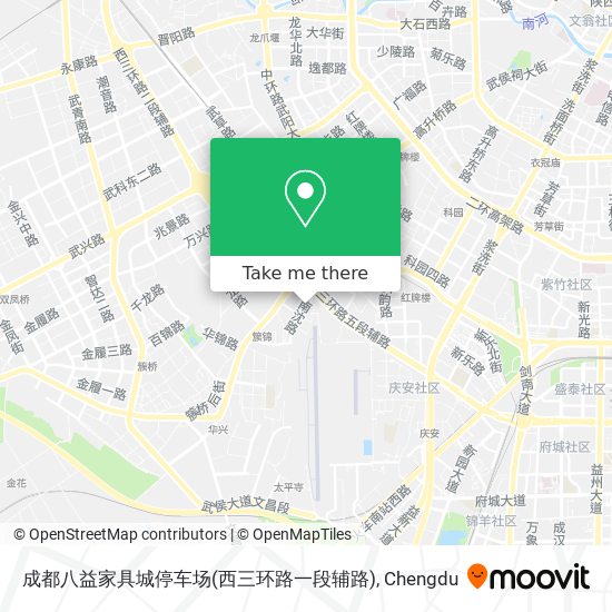 成都八益家具城停车场(西三环路一段辅路) map