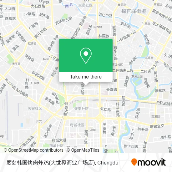 度岛韩国烤肉炸鸡(大世界商业广场店) map