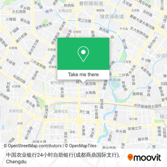中国农业银行24小时自助银行(成都商鼎国际支行) map