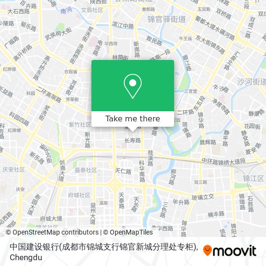 中国建设银行(成都市锦城支行锦官新城分理处专柜) map