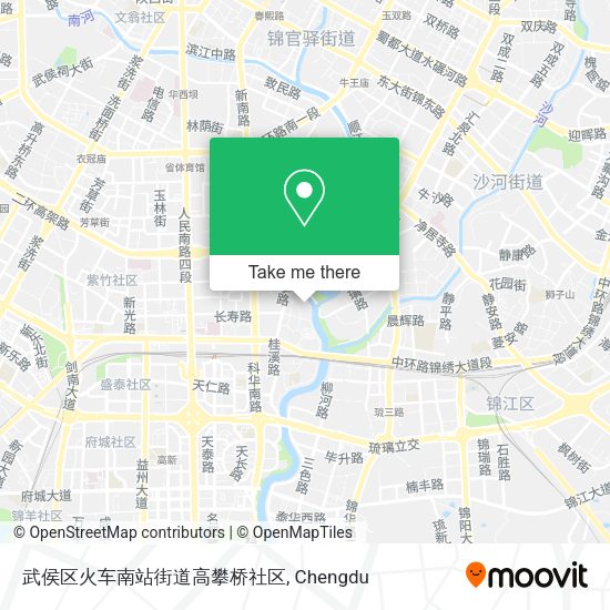 武侯区火车南站街道高攀桥社区 map