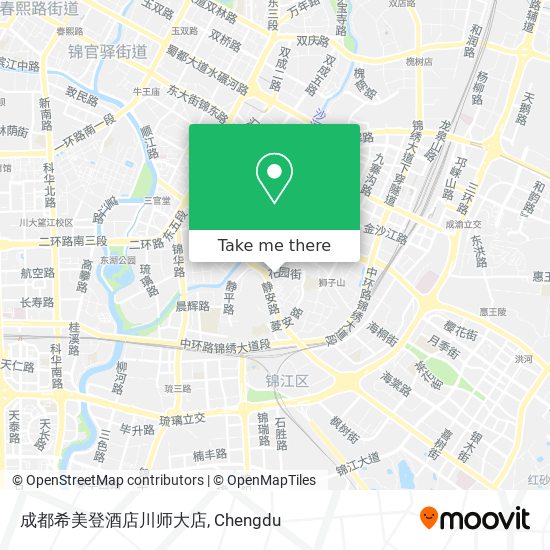 成都希美登酒店川师大店 map