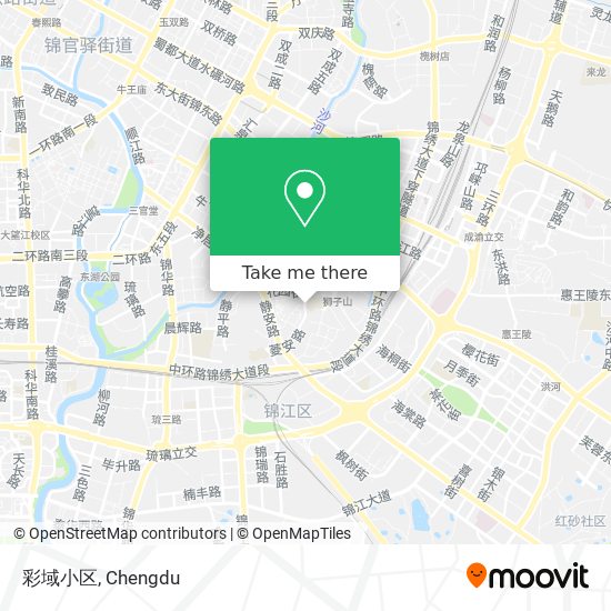 彩域小区 map