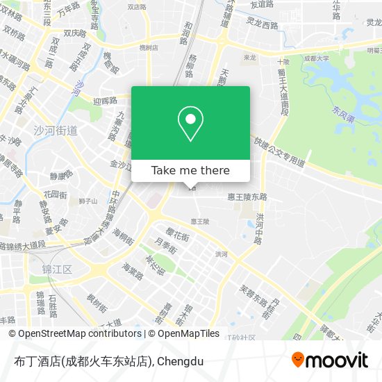 布丁酒店(成都火车东站店) map