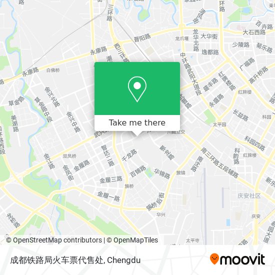 成都铁路局火车票代售处 map