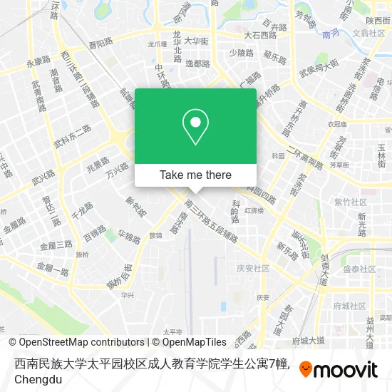 西南民族大学太平园校区成人教育学院学生公寓7幢 map