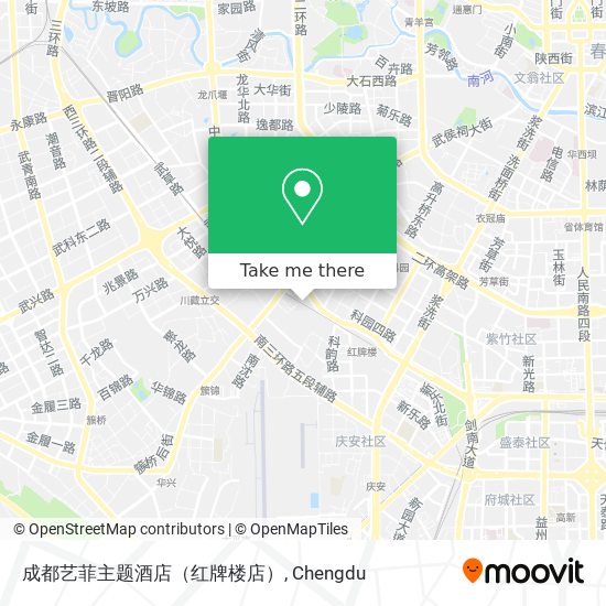 成都艺菲主题酒店（红牌楼店） map