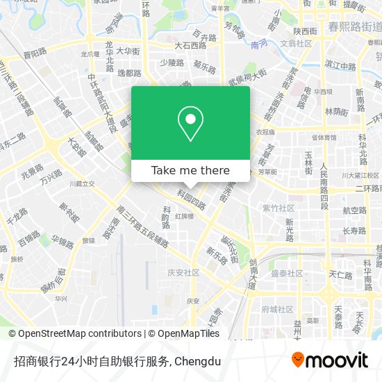 招商银行24小时自助银行服务 map