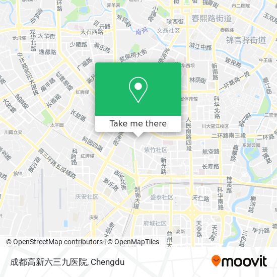 成都高新六三九医院 map