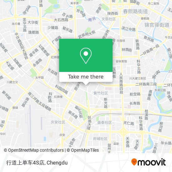 行道上单车4S店 map