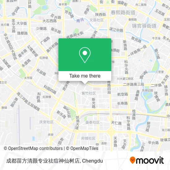 成都苗方清颜专业祛痘神仙树店 map