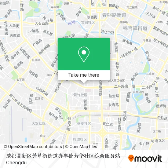 成都高新区芳草街街道办事处芳华社区综合服务站 map