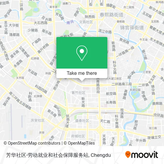 芳华社区-劳动就业和社会保障服务站 map