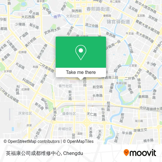 英福康公司成都维修中心 map
