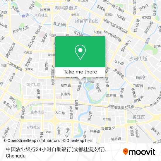 中国农业银行24小时自助银行(成都桂溪支行) map