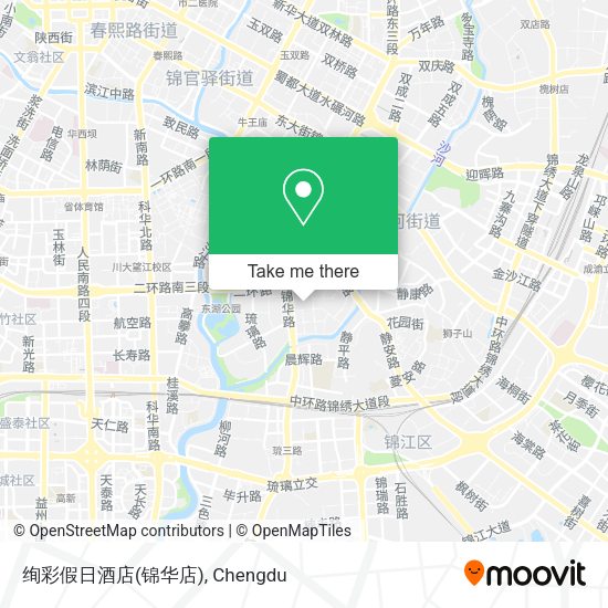 绚彩假日酒店(锦华店) map