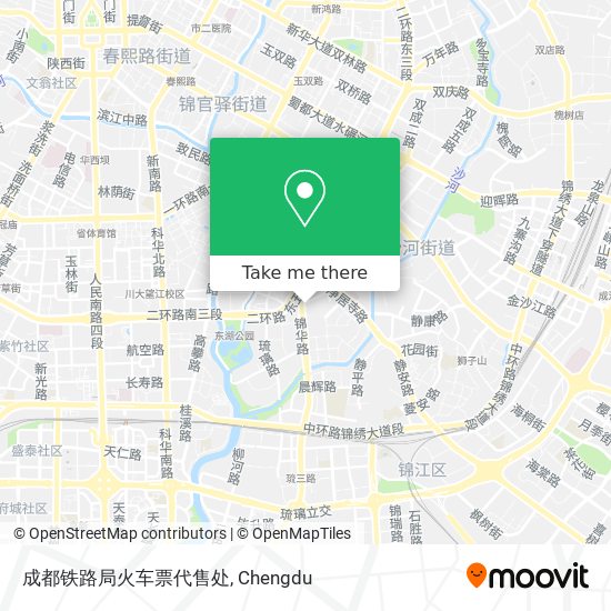 成都铁路局火车票代售处 map