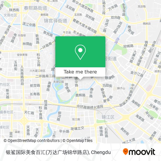 银鲨国际美食百汇(万达广场锦华路店) map